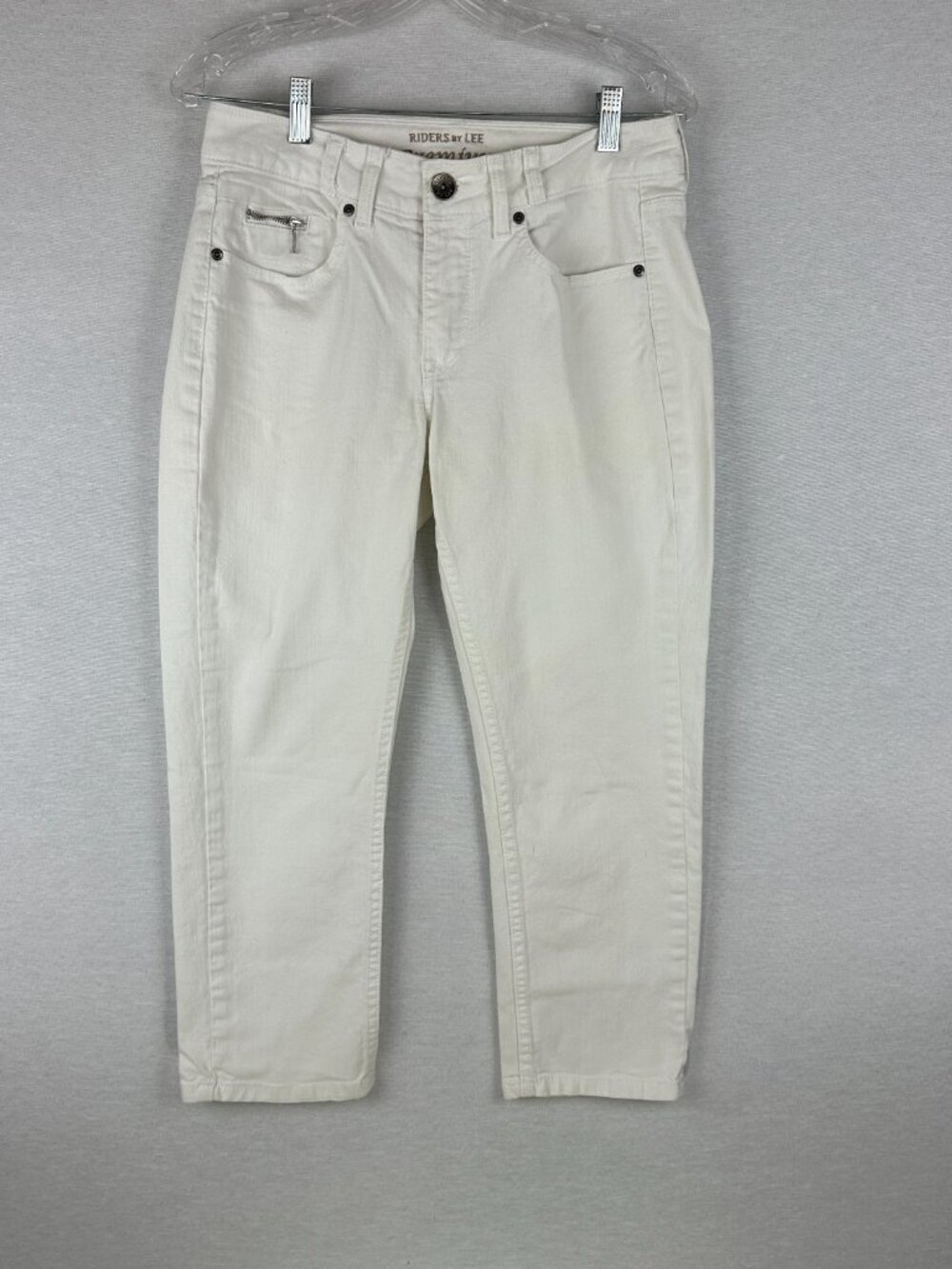 RIDERS by LEE PREMIUM DENIM CAPRI LENGTH JEANS FRONT AND REAR POCKETS SIZE 10M